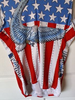 Primal Wear Men's American Flag Cycling Jersey Medium Like New
